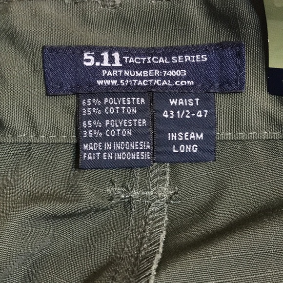 5.11 tactical TDU mens utility work pants with knee padding size 43.5-47 long - Picture 11 of 12